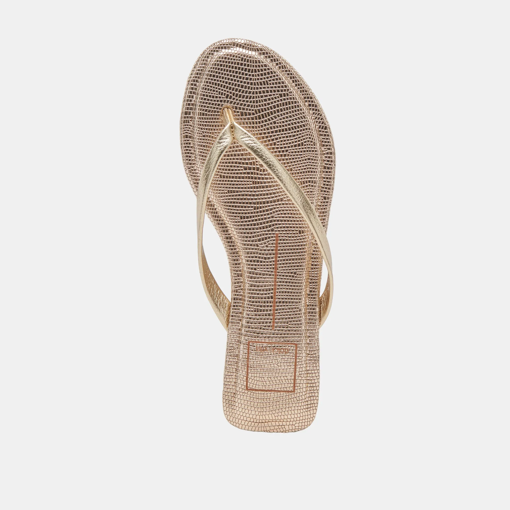 SANDALES LAYNEY CUIR MÉTALLISÉ OR CLAIR