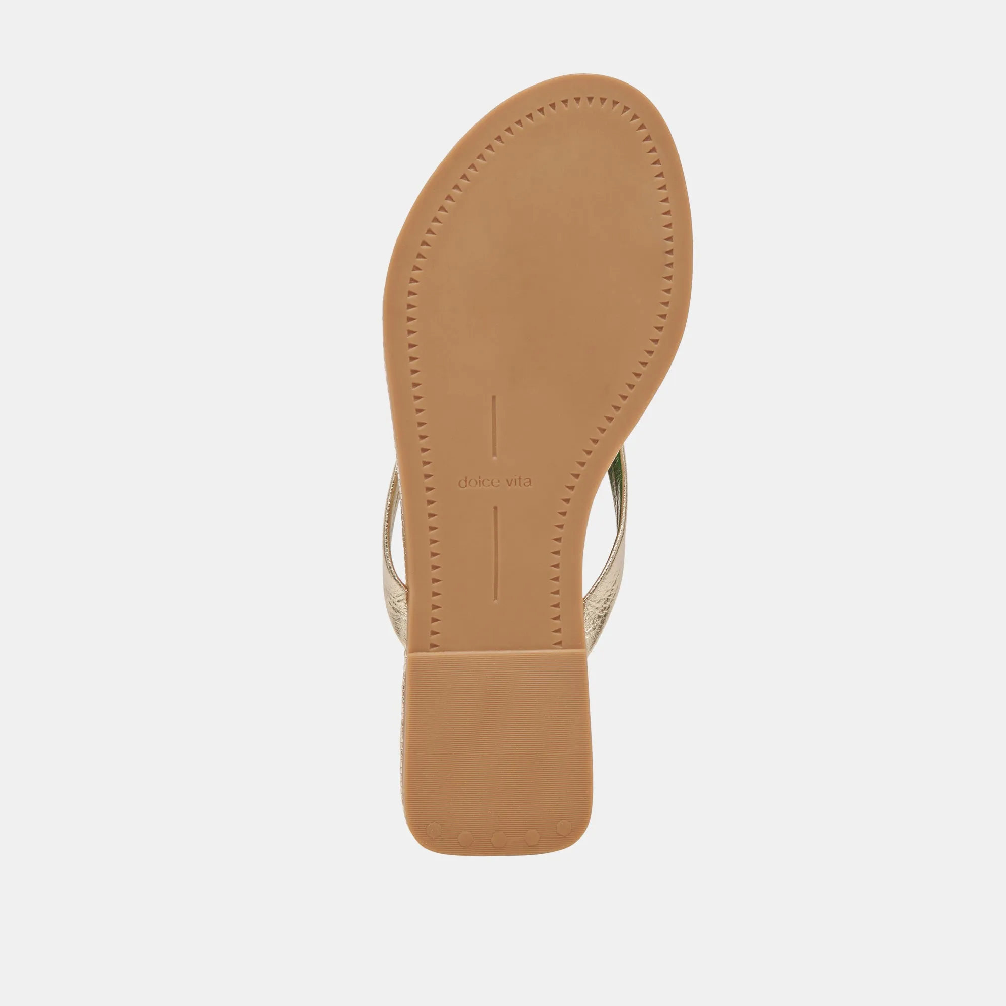 SANDALES LAYNEY CUIR MÉTALLISÉ OR CLAIR