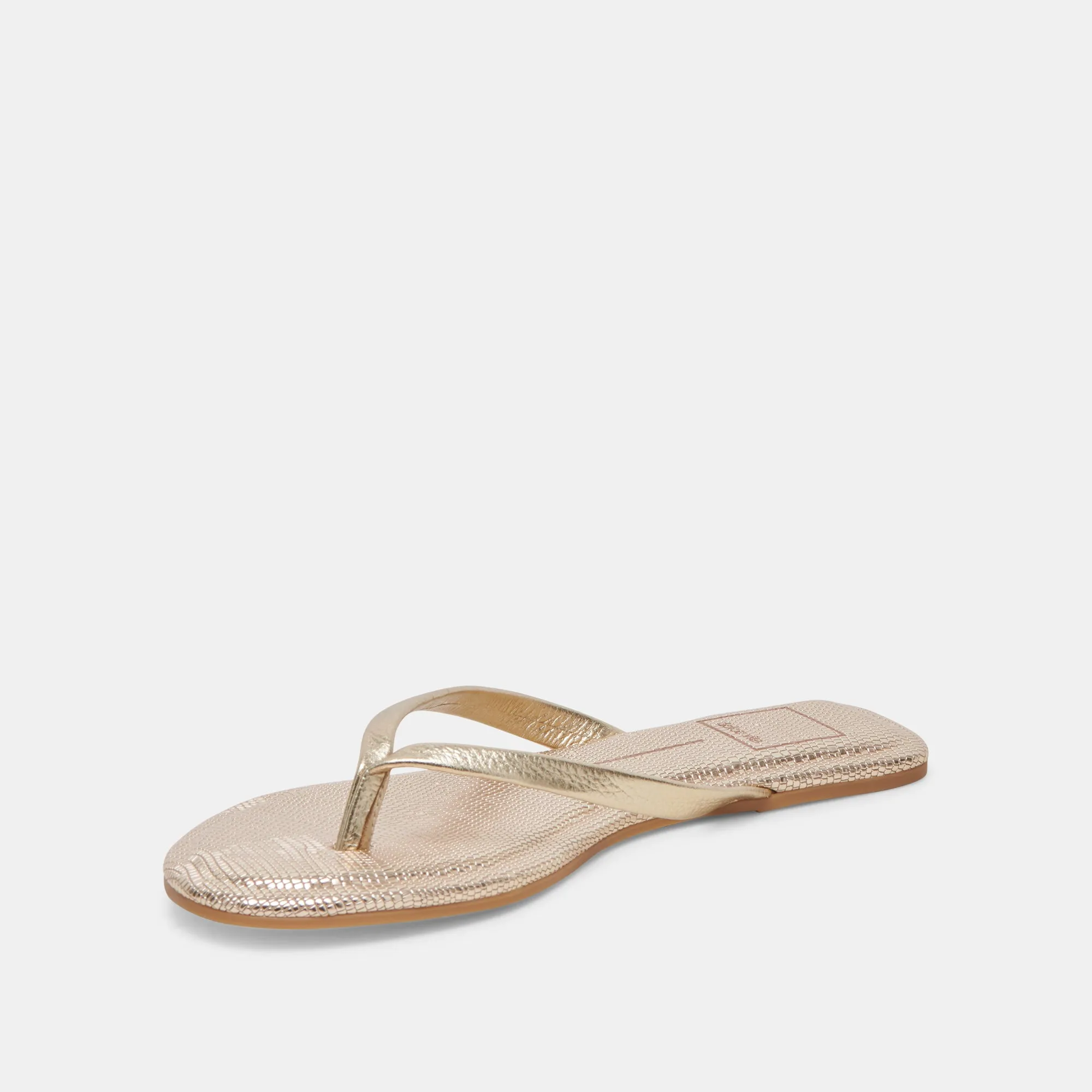 SANDALES LAYNEY CUIR MÉTALLISÉ OR CLAIR