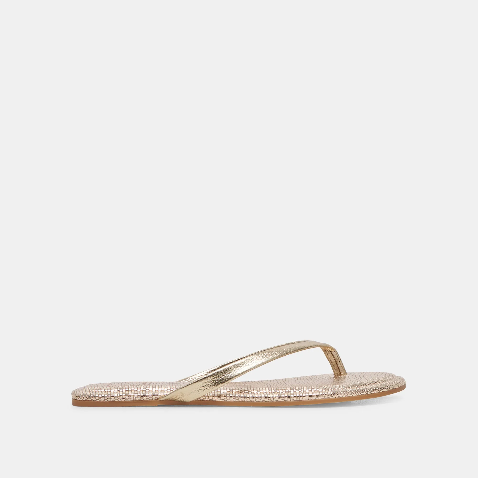 SANDALES LAYNEY CUIR MÉTALLISÉ OR CLAIR