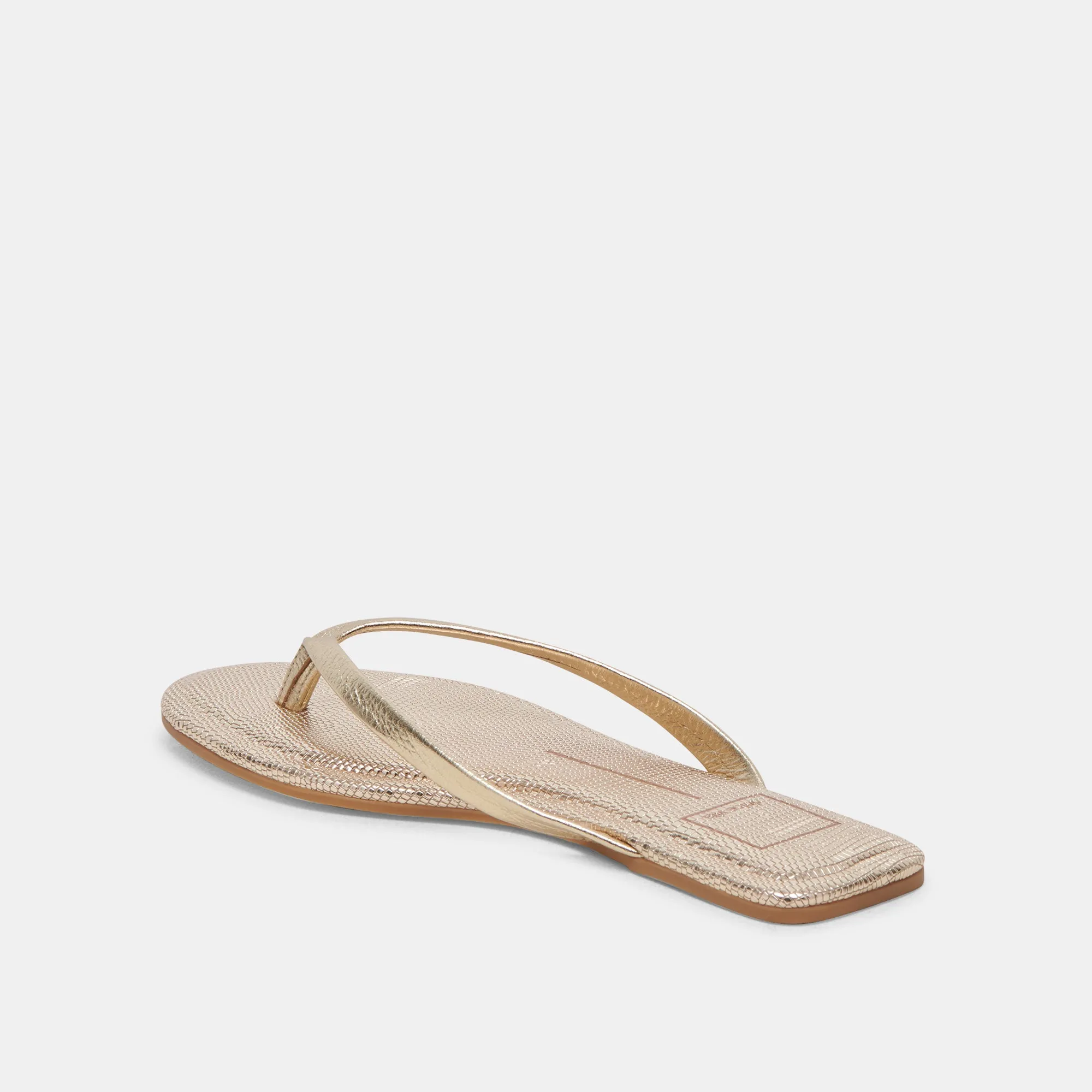SANDALES LAYNEY CUIR MÉTALLISÉ OR CLAIR