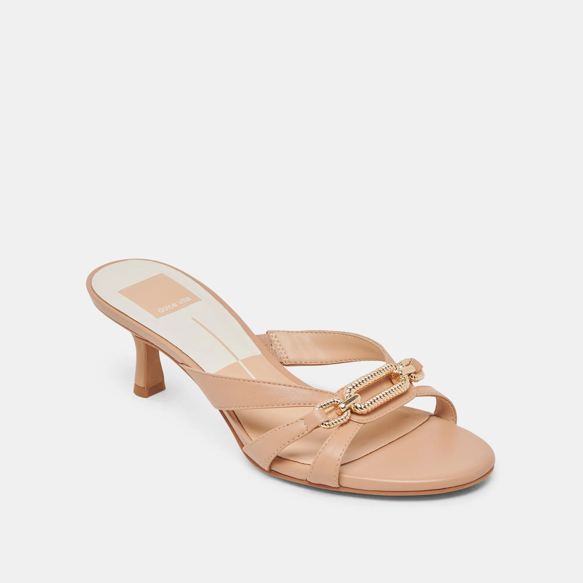 LERAH HEELS CAFÉ CUIR GRAVÉ