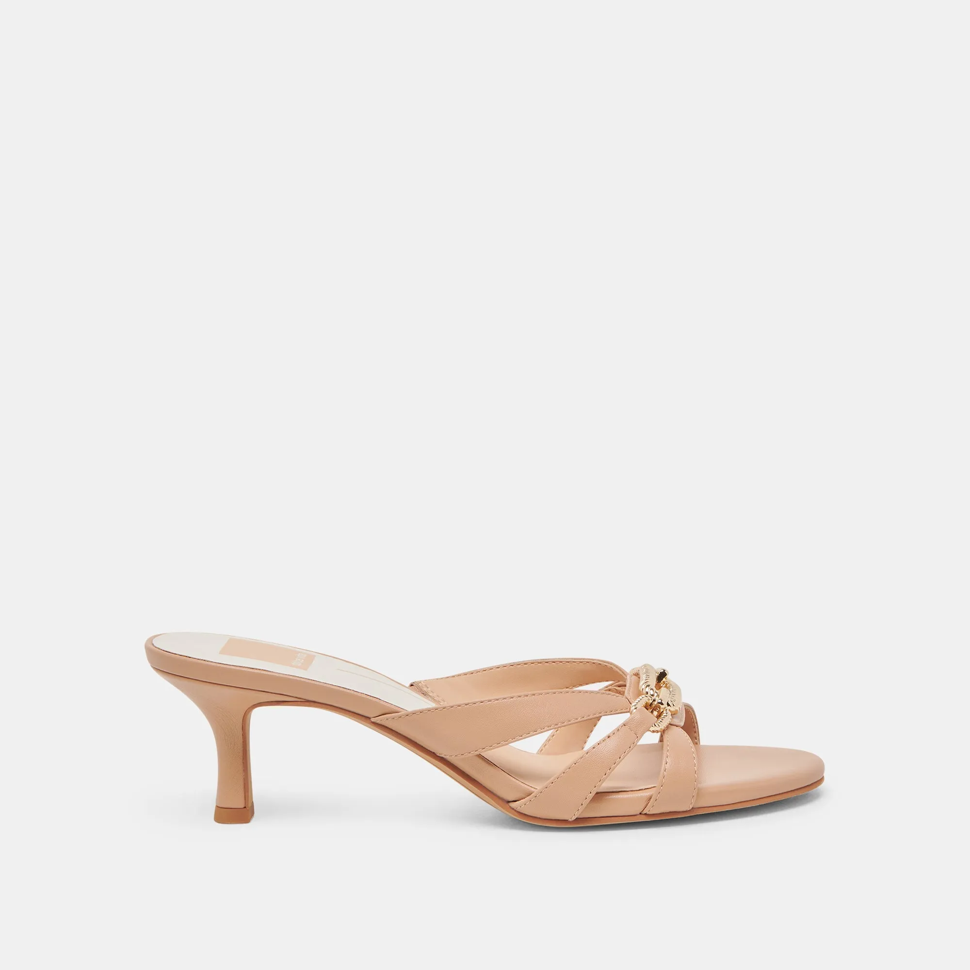 LERAH HEELS CAFÉ CUIR GRAVÉ
