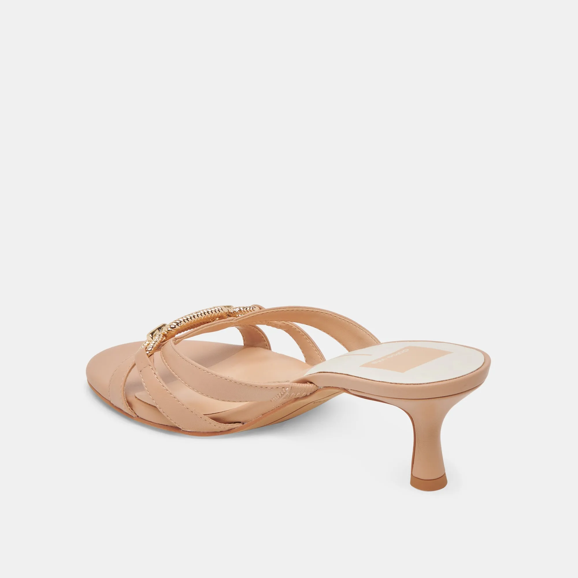 LERAH HEELS CAFÉ CUIR GRAVÉ