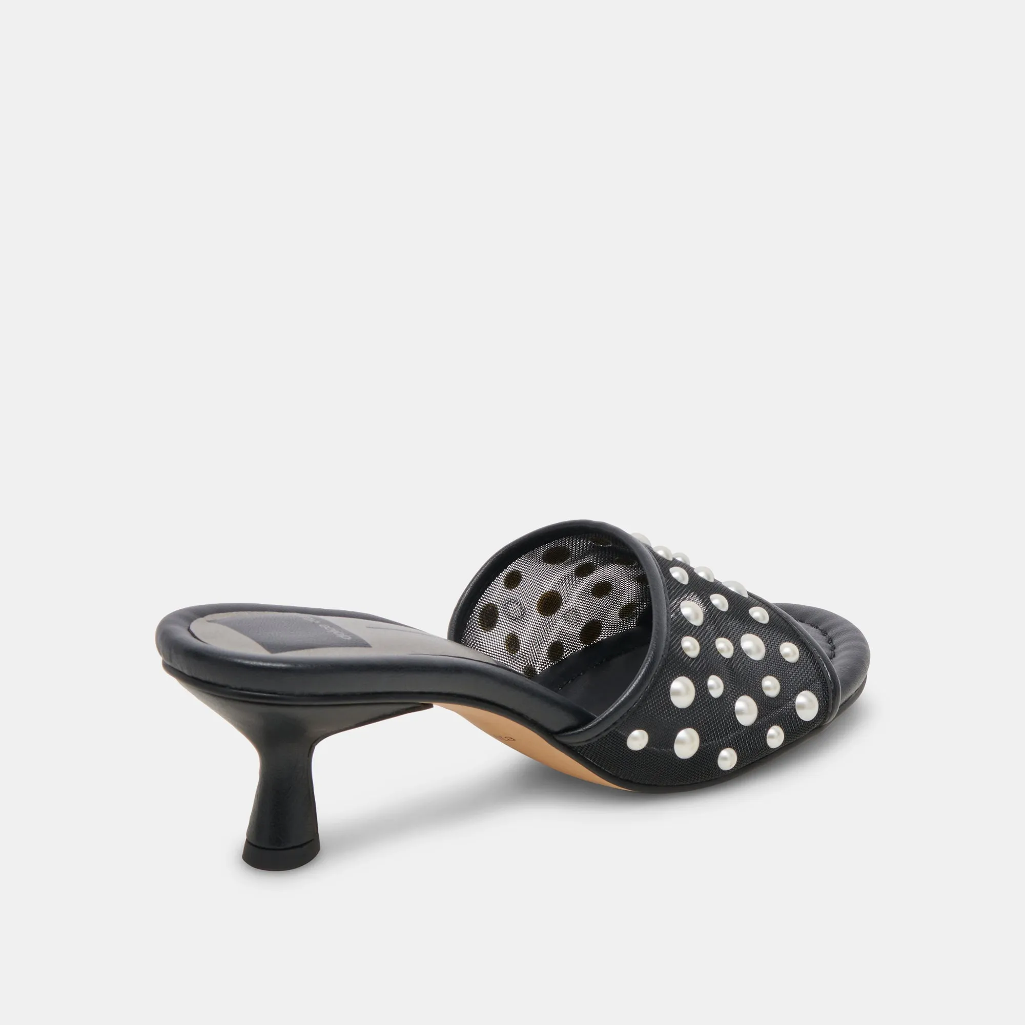 MEEZA ESCARPINS PERLE ONYX MAILLE