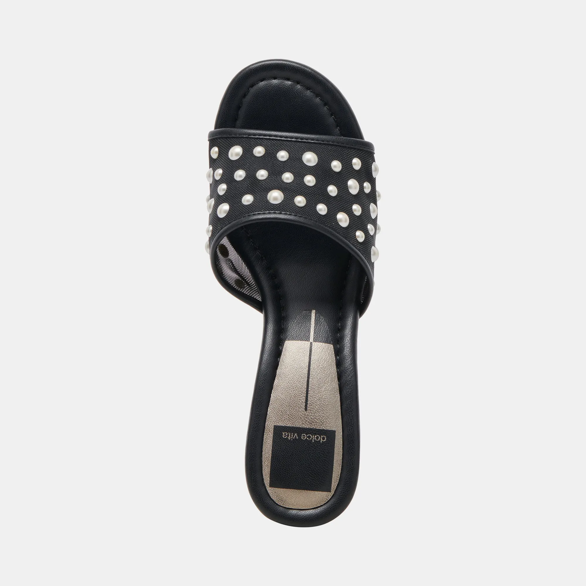 MEEZA ESCARPINS PERLE ONYX MAILLE