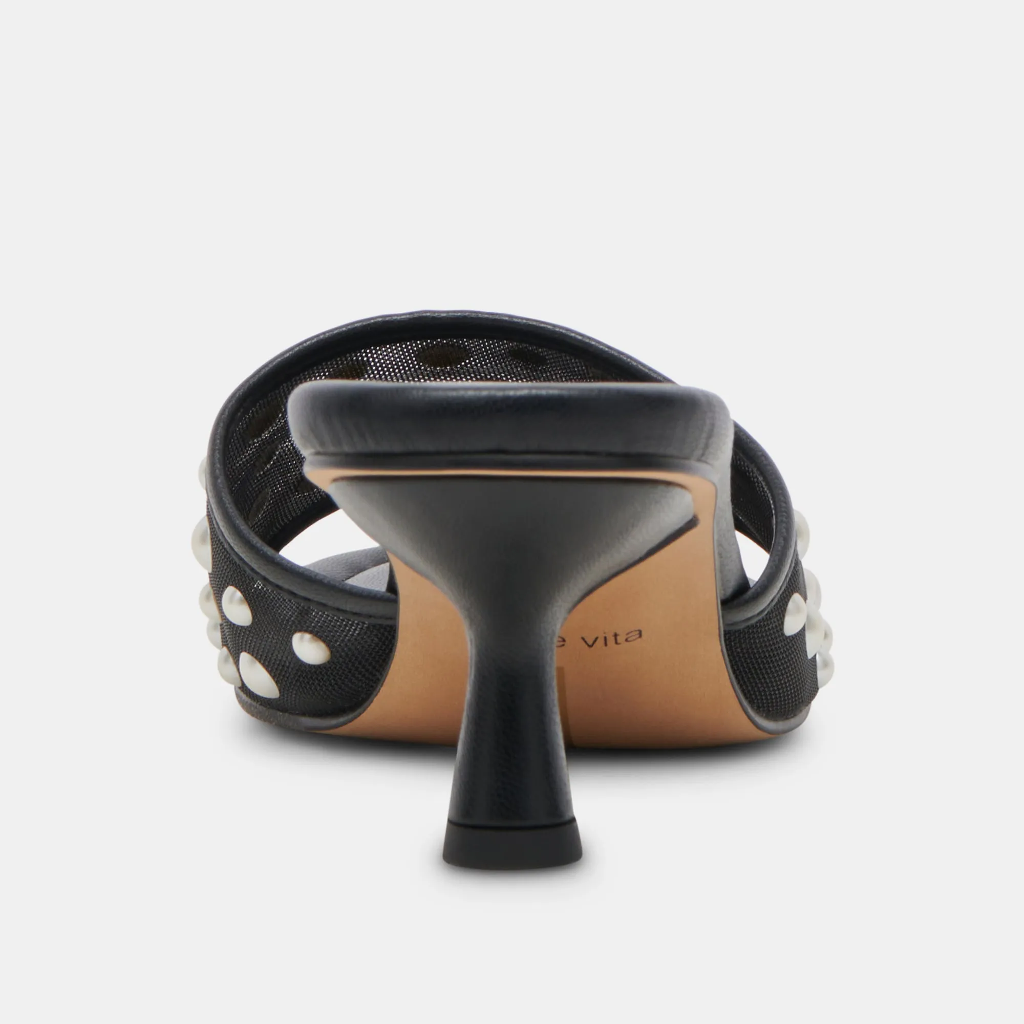 MEEZA ESCARPINS PERLE ONYX MAILLE