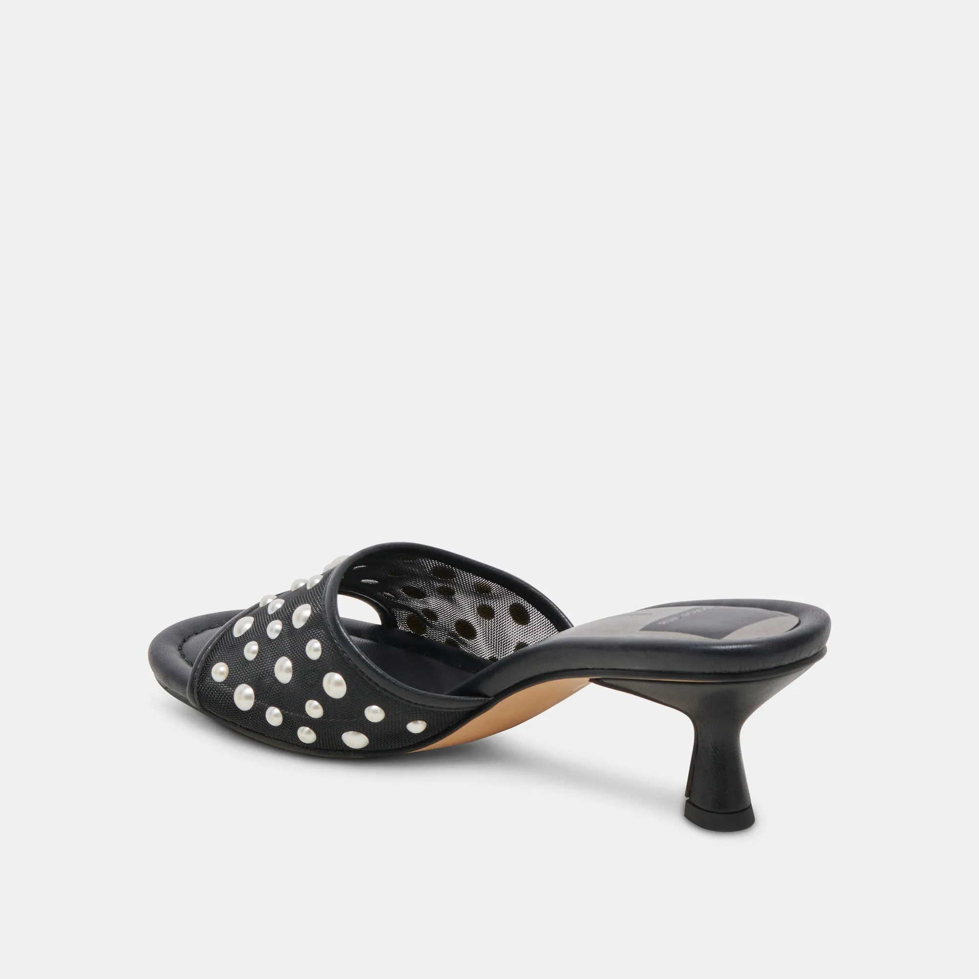 MEEZA ESCARPINS PERLE ONYX MAILLE