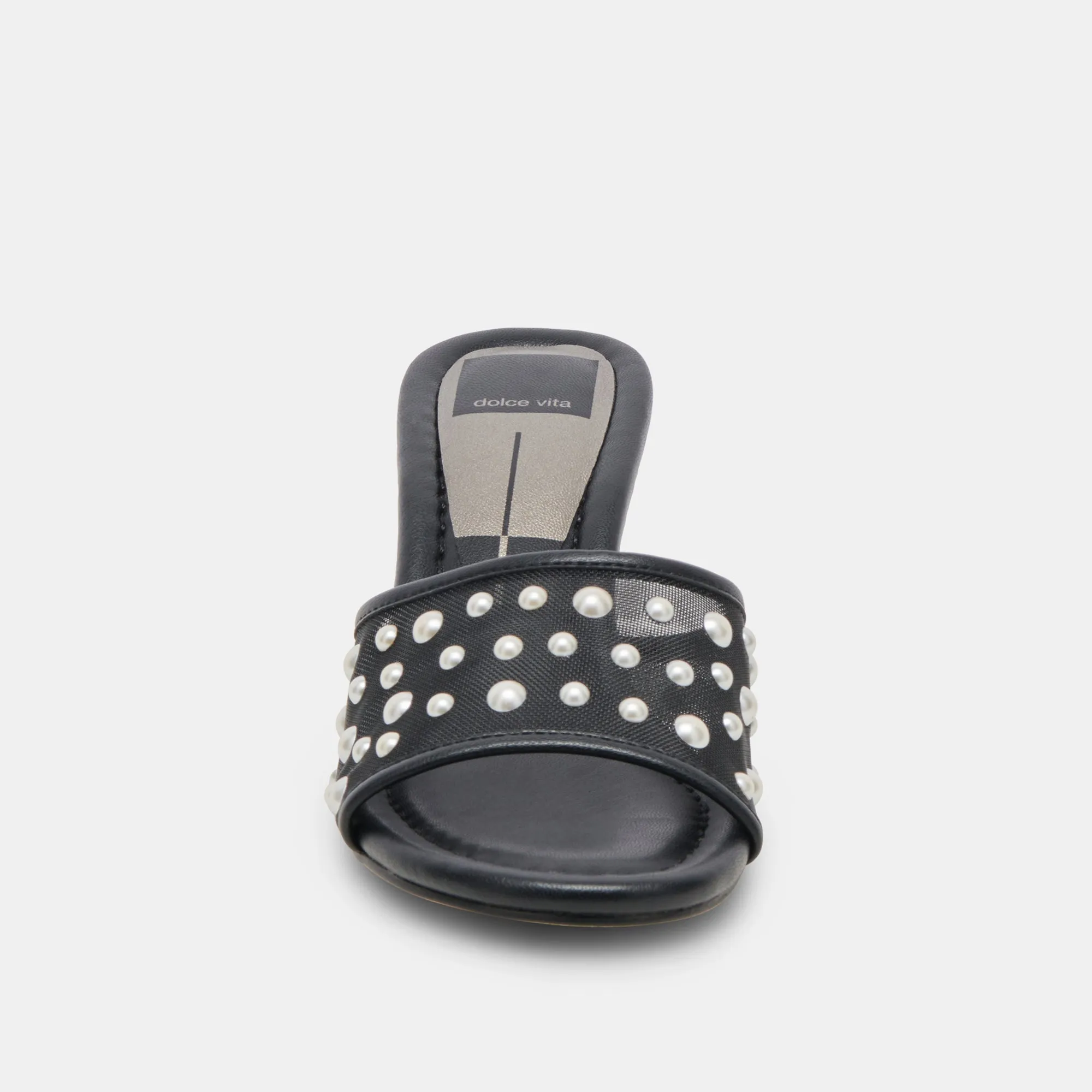 MEEZA ESCARPINS PERLE ONYX MAILLE