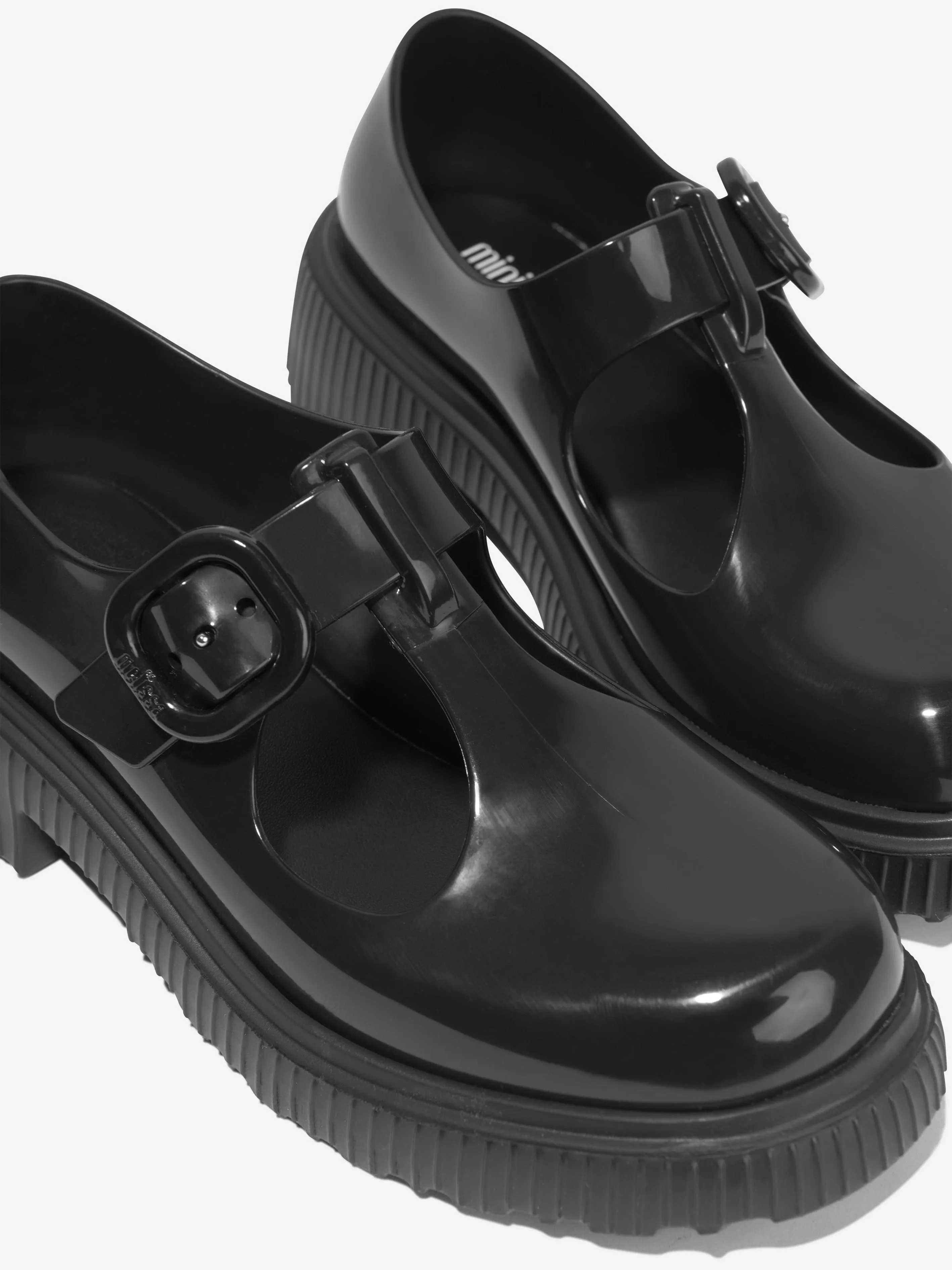Mini Melissa Jackie T-Bar Sandales en Gel pour Filles en Noir