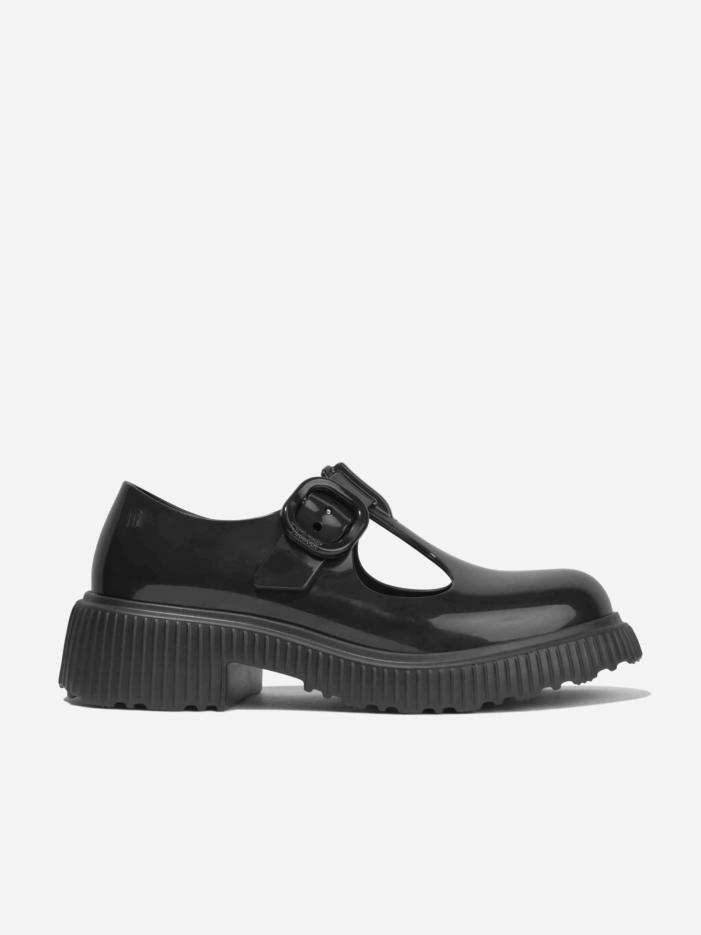 Mini Melissa Jackie T-Bar Sandales en Gel pour Filles en Noir
