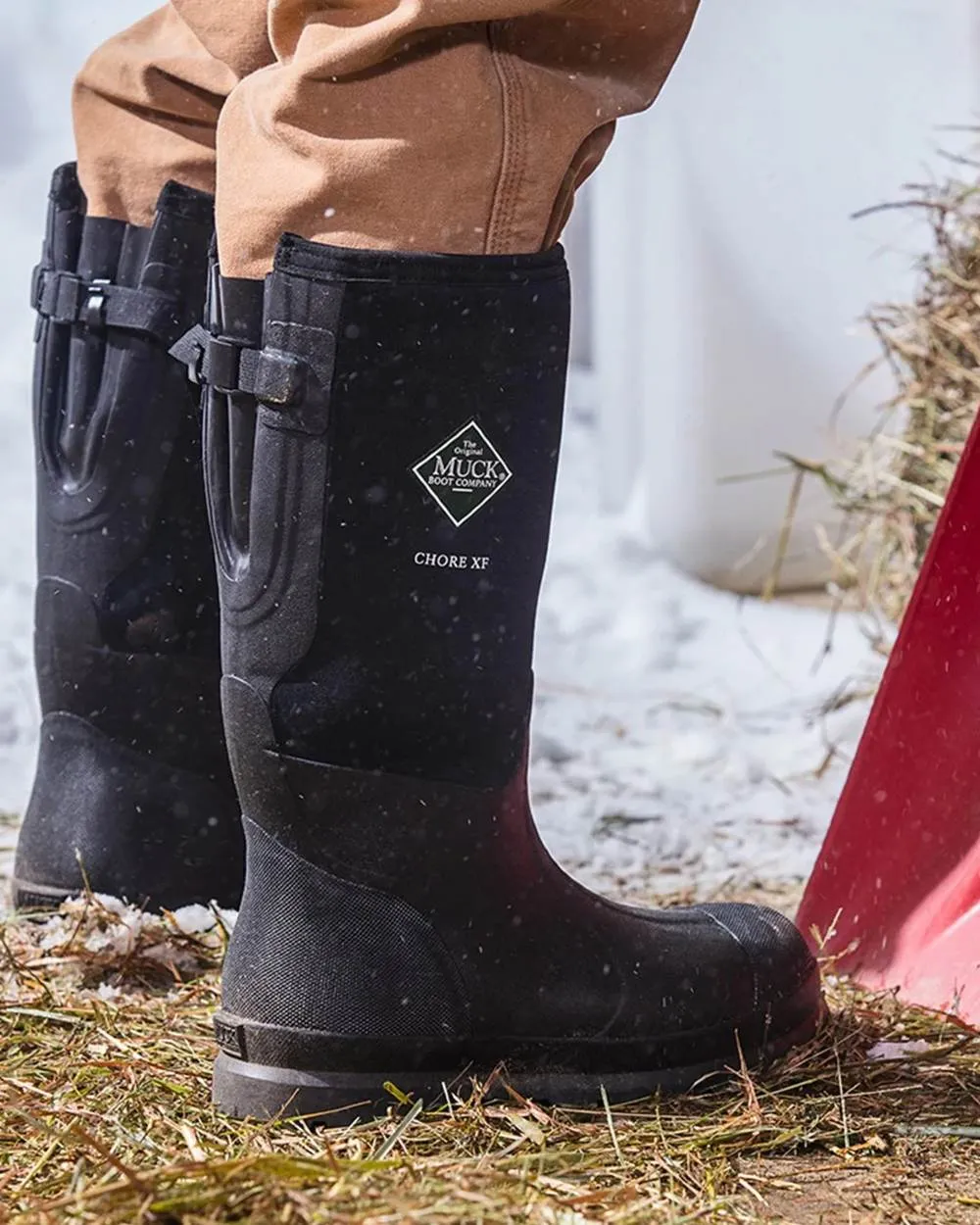 Bottes Muck Boots Homme Chore Réglables Hautes Bottes en Caoutchouc
