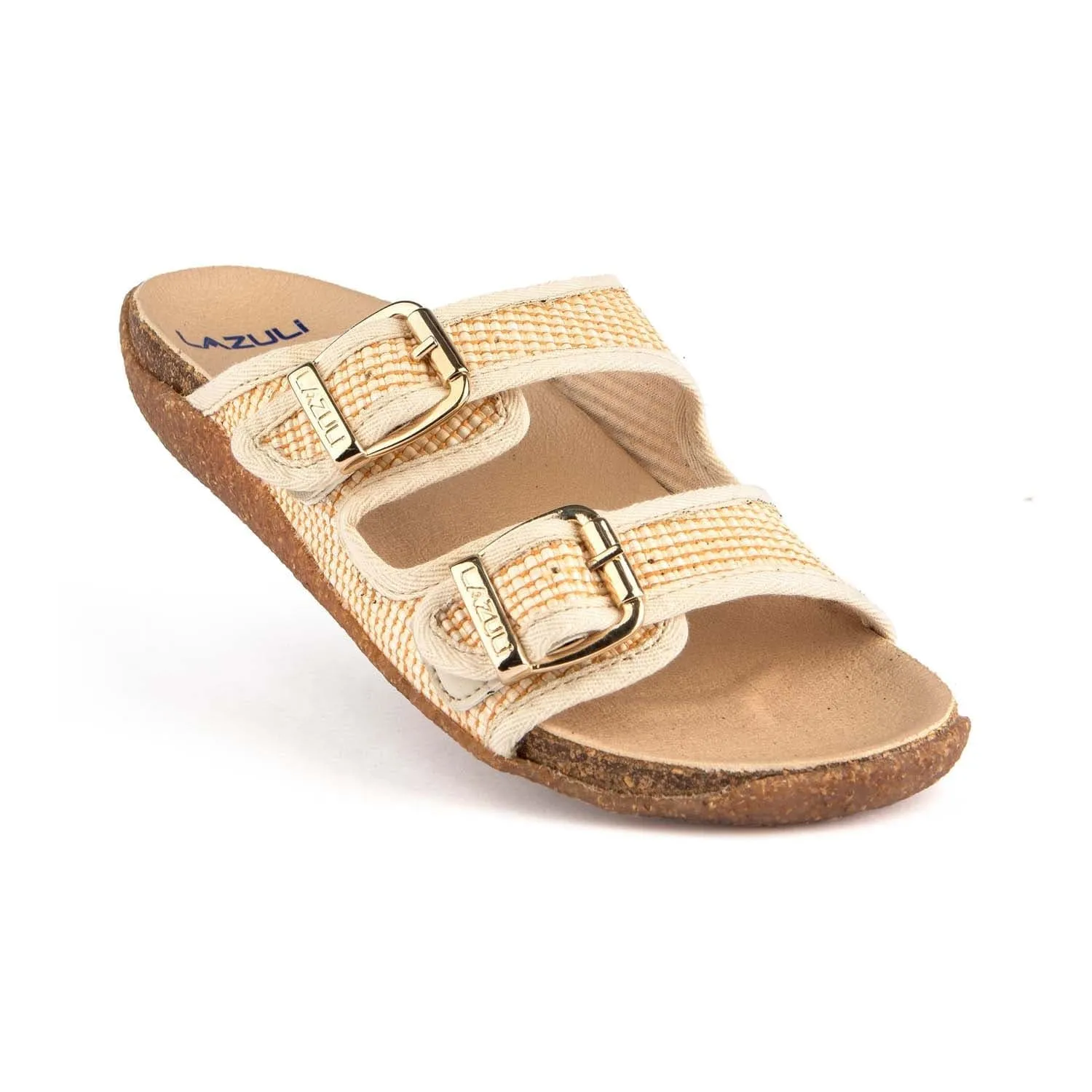 Mes Sandales Vegan Rafia Liège à Semelle Confortable | Beige