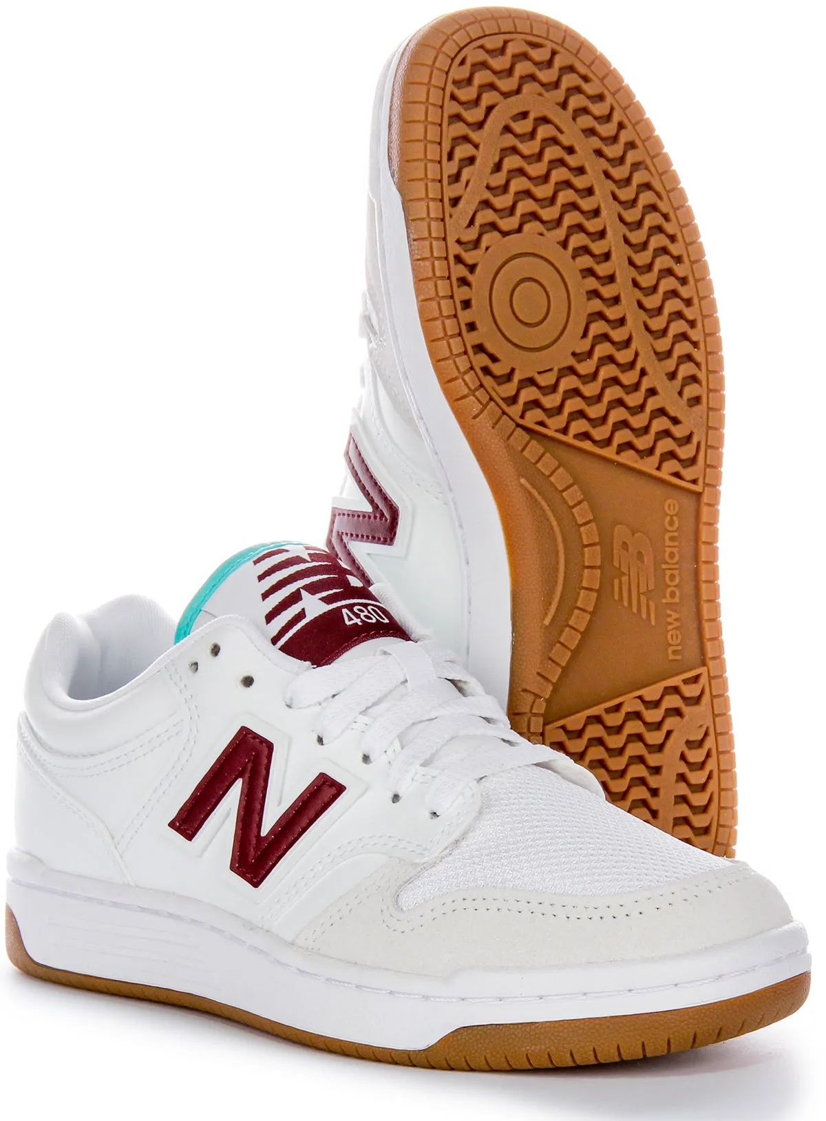 New Balance BB 480 LFT en blanc et bordeaux Chaussures New Balance