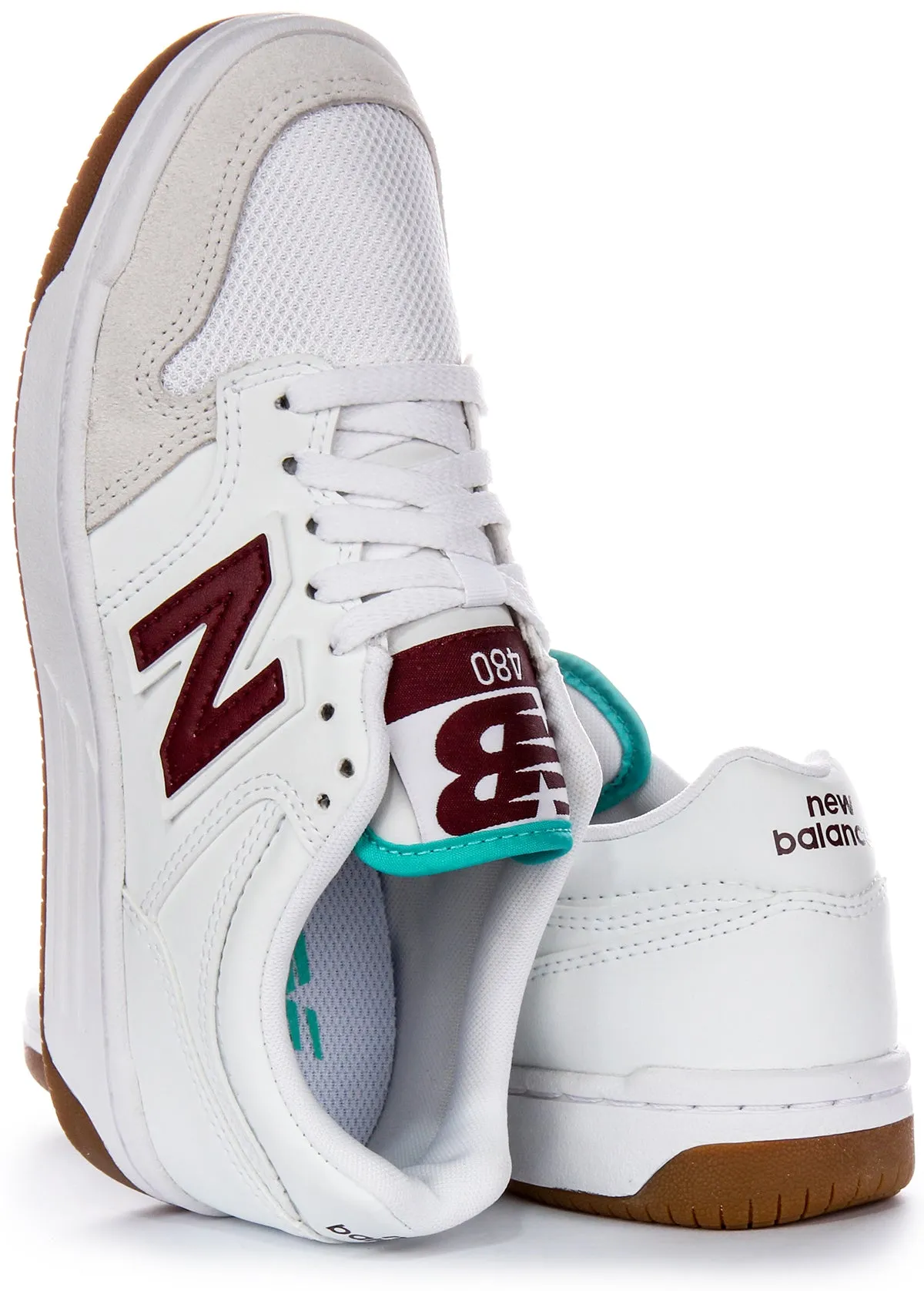 New Balance BB 480 LFT en blanc et bordeaux Chaussures New Balance
