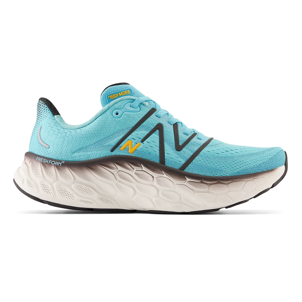 New Balance Fresh Foam X More V4 - Aqua d'été - Noir - Marigold éclatant