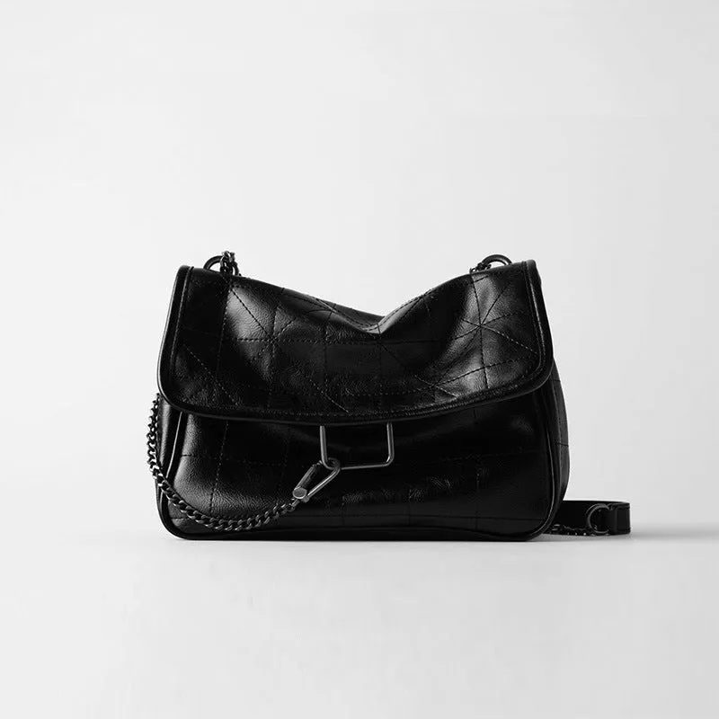 Nouveau Rhombus Noir Roche Doux Sac à Bandoulière Unique Oblique Chaîne Étendue Sacs à Main de Luxe pour Femme 2020 Sac Messager en Cuir PU Fashion Nova Bags