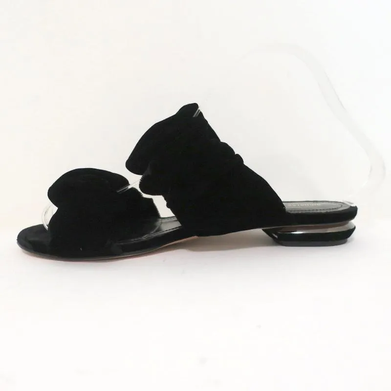 Nicholas Kirkwood Escarpins à Glissière Courtney Velours Noir Taille 37 à Double Bande