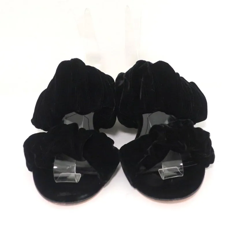 Nicholas Kirkwood Escarpins à Glissière Courtney Velours Noir Taille 37 à Double Bande