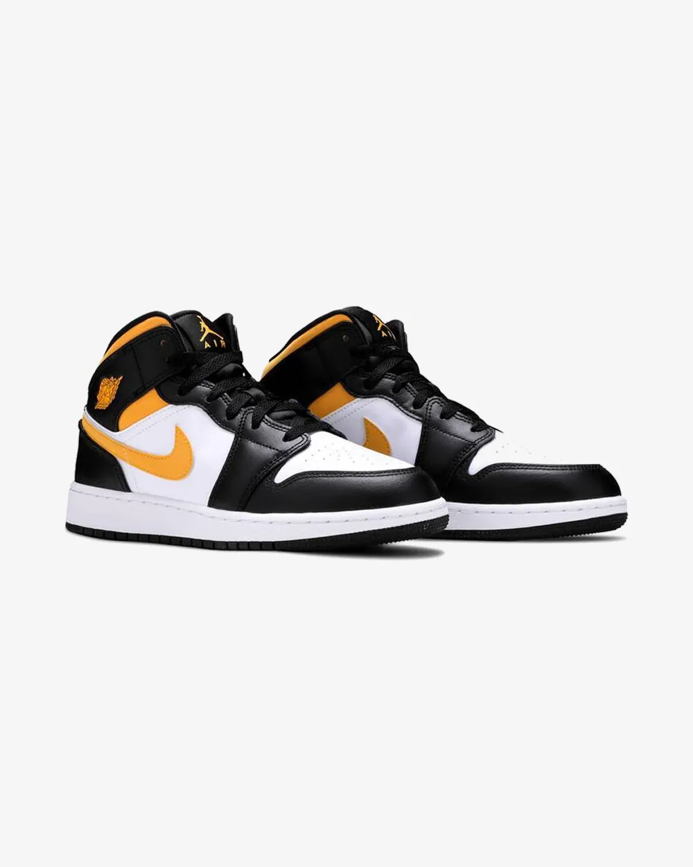NIKE AIR JORDAN 1 MID GS NOIR OR UNIVERSITAIRE POLLEN