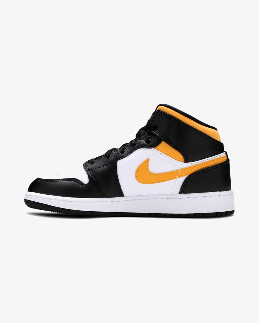 NIKE AIR JORDAN 1 MID GS NOIR OR UNIVERSITAIRE POLLEN