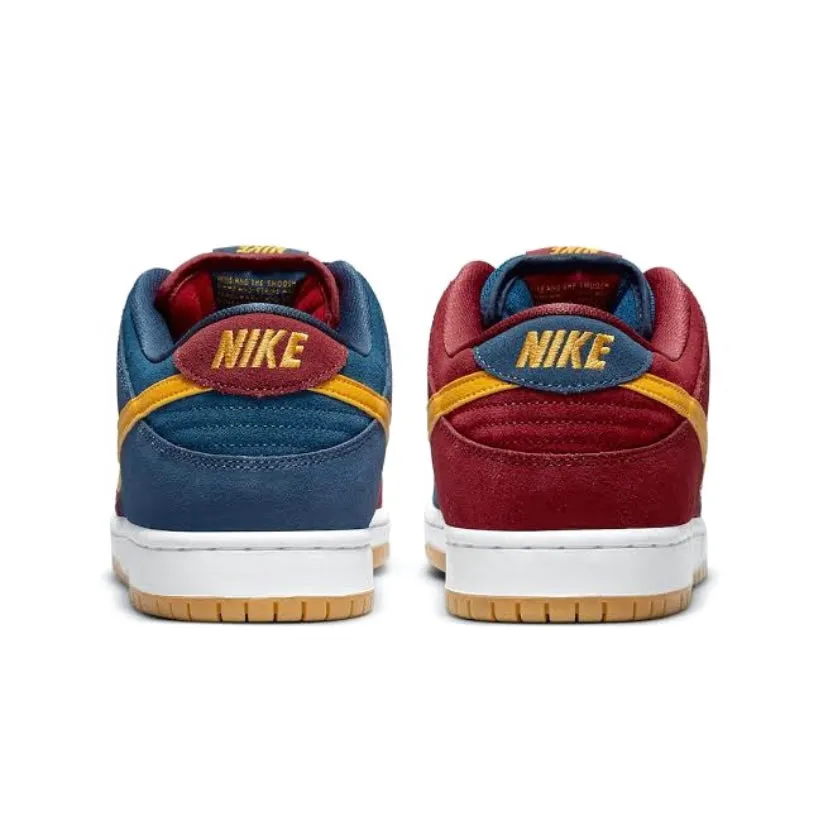 Nike SB Dunk Low Pro Premium Barcelone Bleu Marine Or Universitaire Rouge Gymnase Nike Dunk