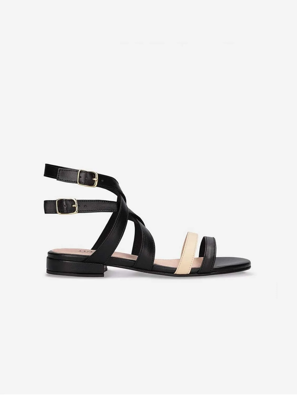Sandales Vegan en Cuir de Pomme pour Femme Olga | Noir