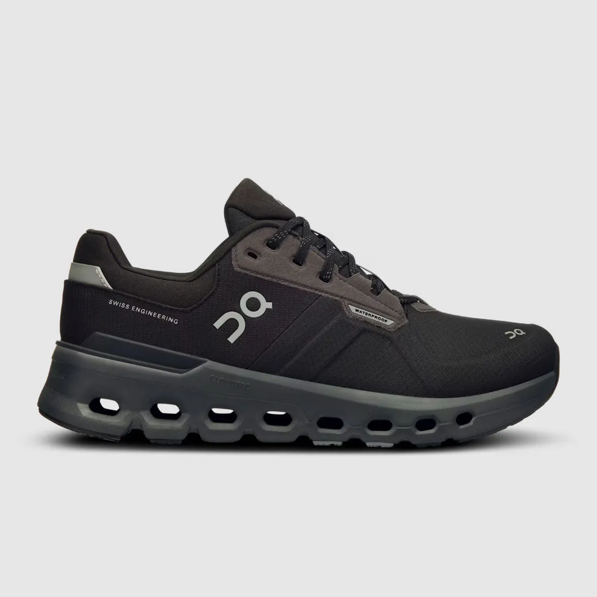 Chaussures On Women's Cloudrunner 2 Imperméables - Magnétique / Noir On Cloud