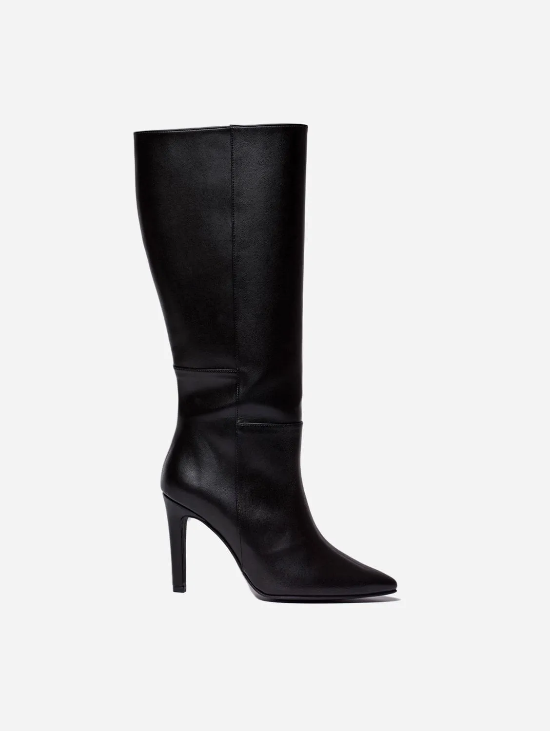 Bottes genou en similicuir végan pomme Orchid | Noir