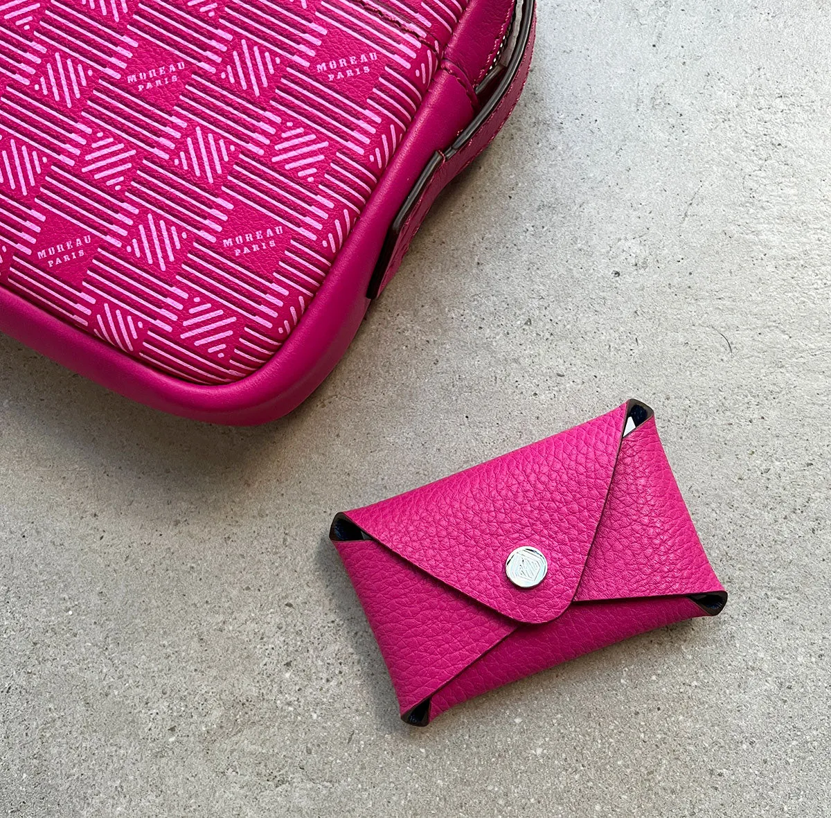 Porte-cartes en origami, Sacs Moreau Fuchsia