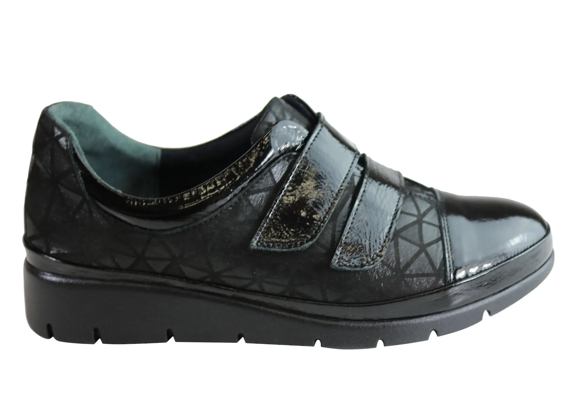 Orizonte Kerri Chaussures en Cuir pour Femmes à Bretelles Réglables Confort Européen Orizonte Shoes