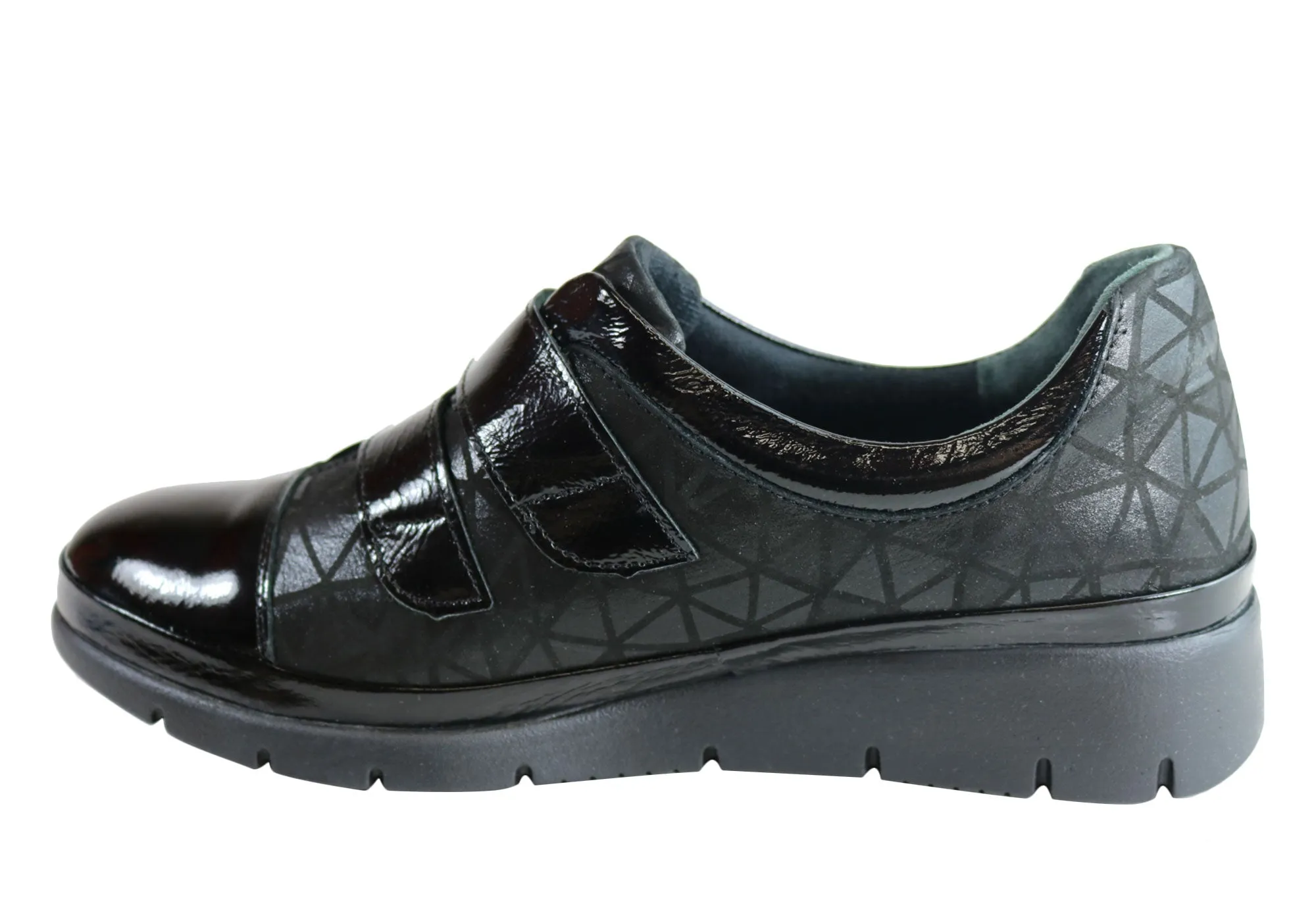 Orizonte Kerri Chaussures en Cuir pour Femmes à Bretelles Réglables Confort Européen Orizonte Shoes