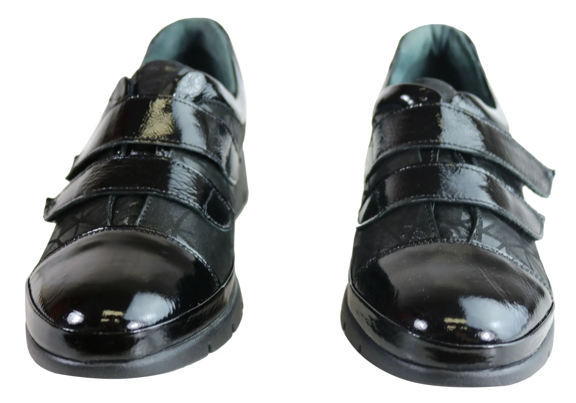 Orizonte Kerri Chaussures en Cuir pour Femmes à Bretelles Réglables Confort Européen Orizonte Shoes