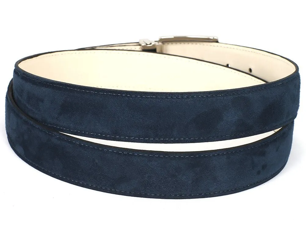 Paul Parkman Chaussures Paul Parkman Ceinture en daim pour hommes en bleu marine