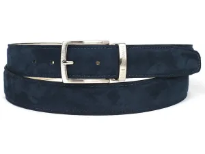 Paul Parkman Shoes Pau Parkman Men's Suede Belt in Navy