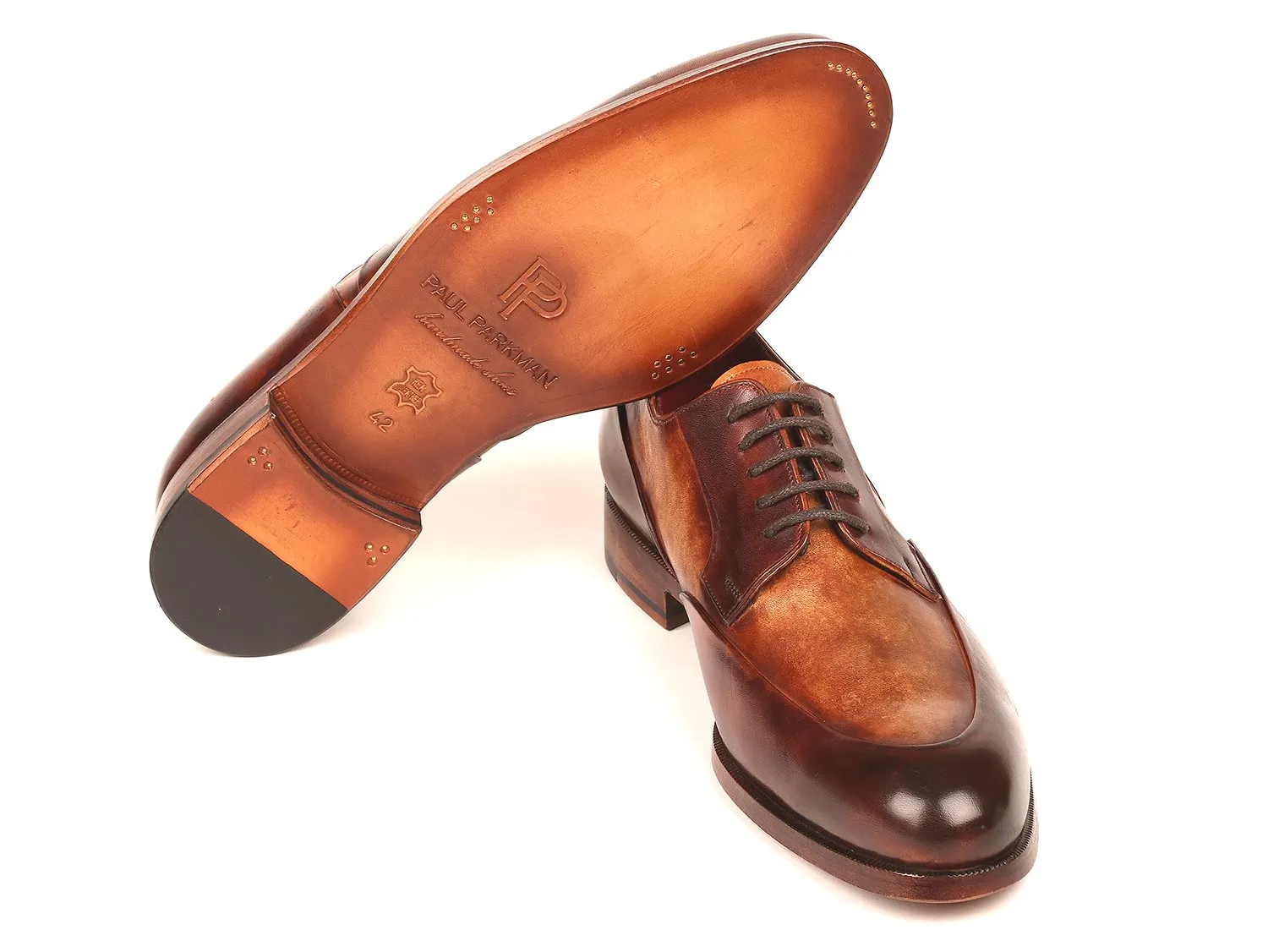 Paul Parkman Chaussures Paul Parkman Derby Homme en Brun Bicolore