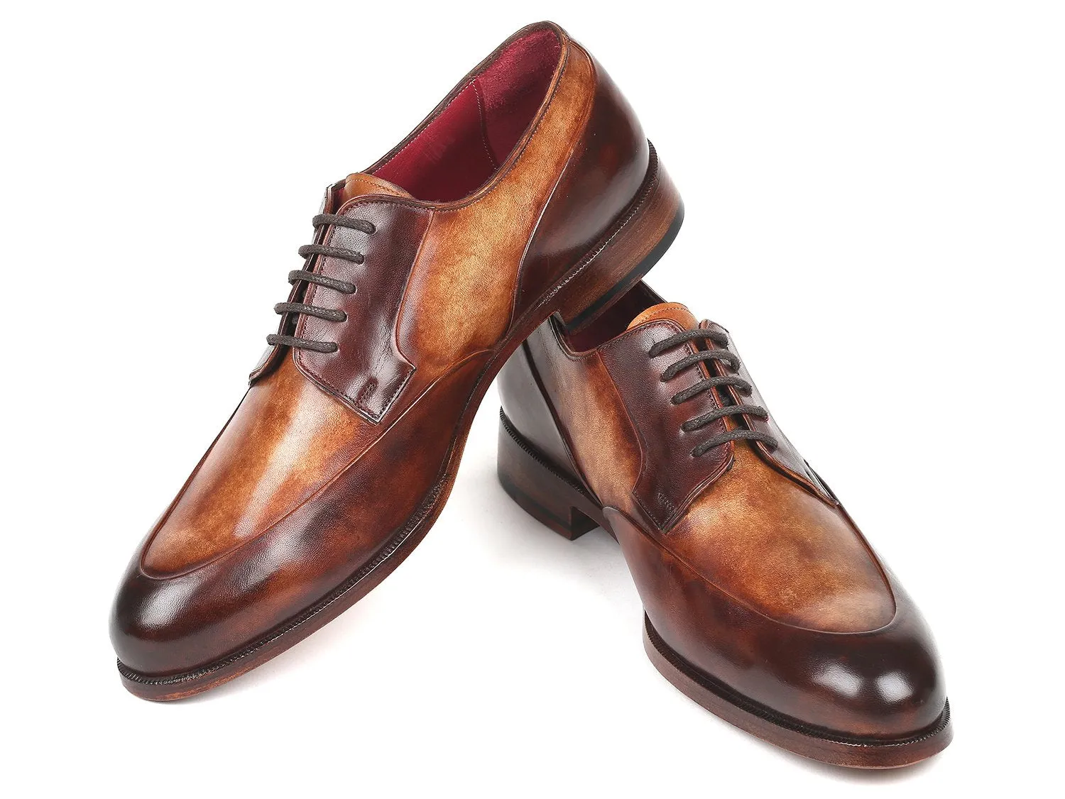 Paul Parkman Chaussures Paul Parkman Derby Homme en Brun Bicolore