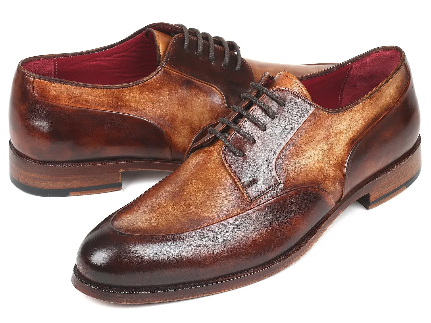 Paul Parkman Chaussures Paul Parkman Derby Homme en Brun Bicolore