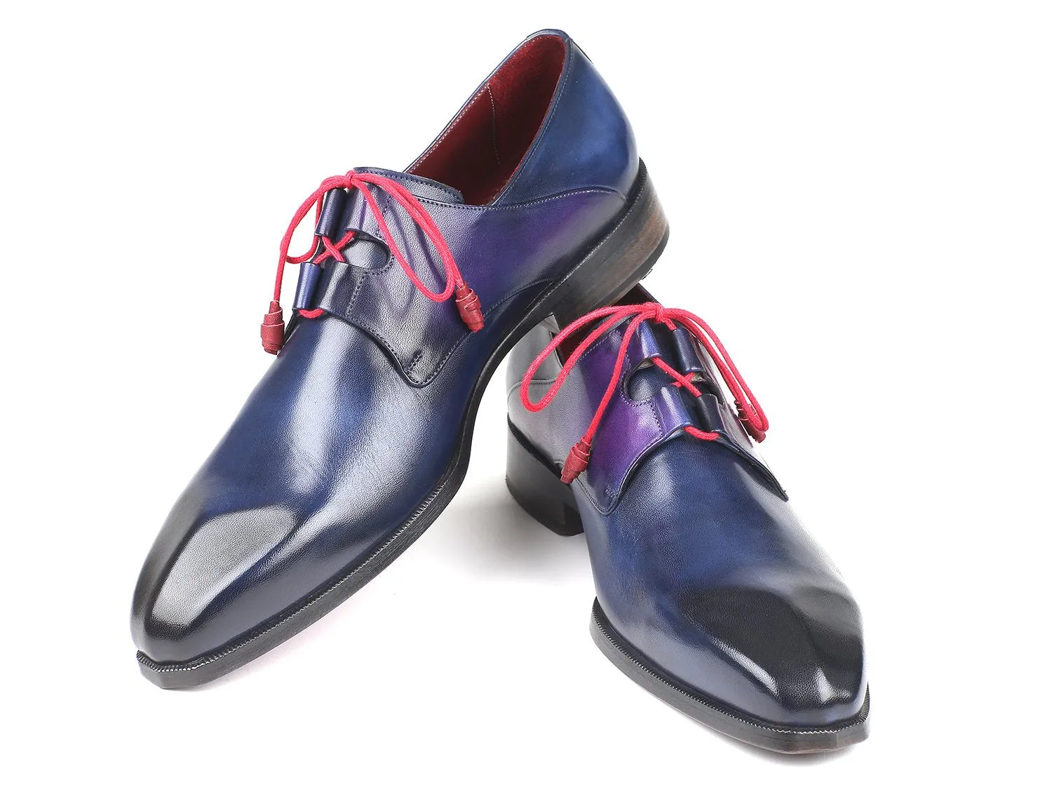 Paul Parkman Chaussures Paul Parkman Chaussures habillées à lacets Ghillie pour hommes en bleu
