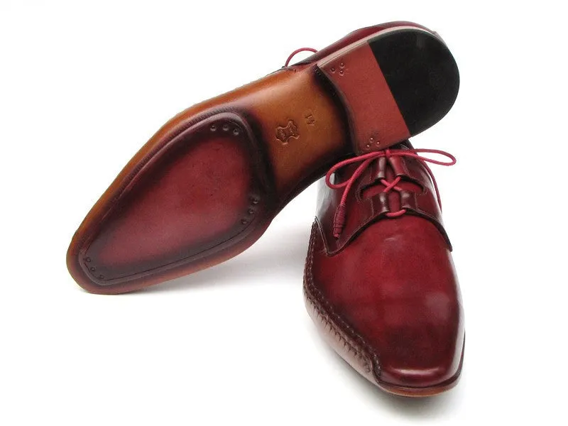 Paul Parkman Chaussures Paul Parkman Chaussures habillées pour hommes à laçage Ghillie sur le côté, cousues main, en bordeaux