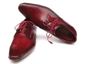 Paul Parkman Shoes Paul Parkman Men's Ghillie Lacing Side Handsewn Dress Shoes in Burgundy