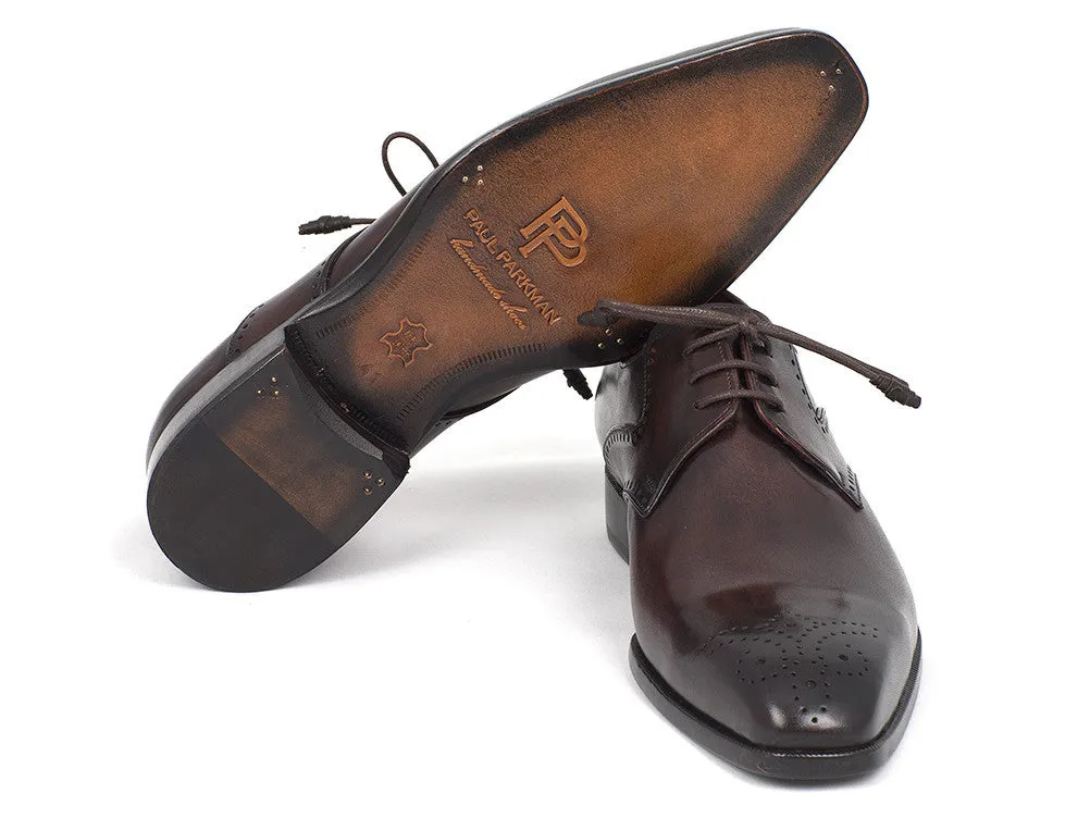 Paul Parkman Chaussures Paul Parkman Derby Homme à Bout Médaille en Marron