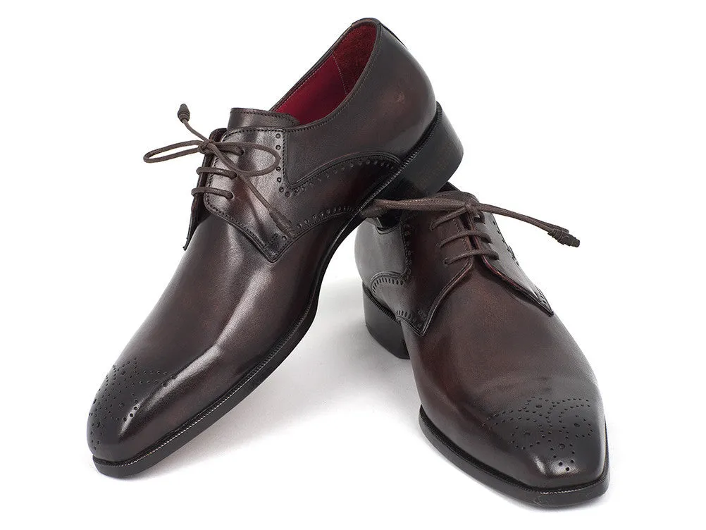 Paul Parkman Chaussures Paul Parkman Derby Homme à Bout Médaille en Marron