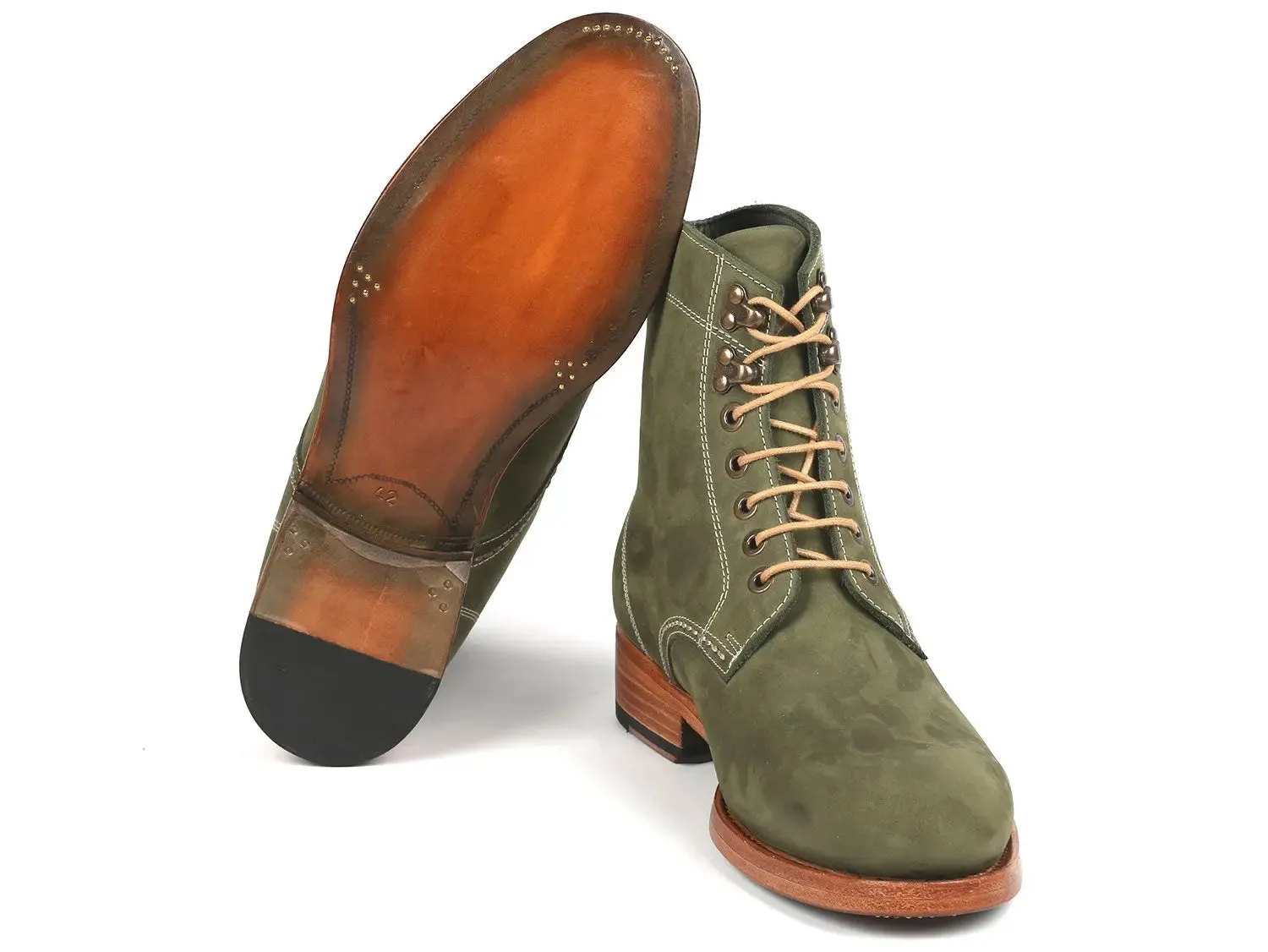 Paul Parkman Chaussures Bottes en Cuir Nubuck pour Homme Paul Parkman en Vert