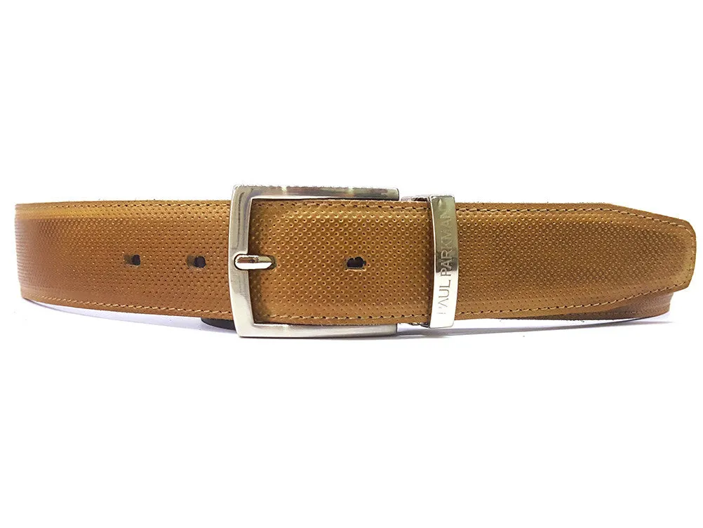 Paul Parkman Chaussures Paul Parkman Ceinture en cuir perforé pour homme en beige