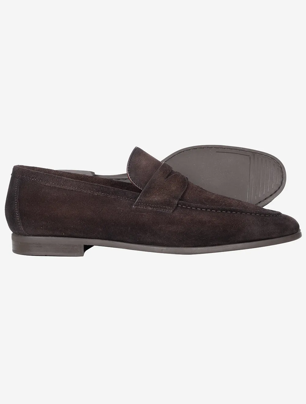 Penny Loafer en Daim Marron