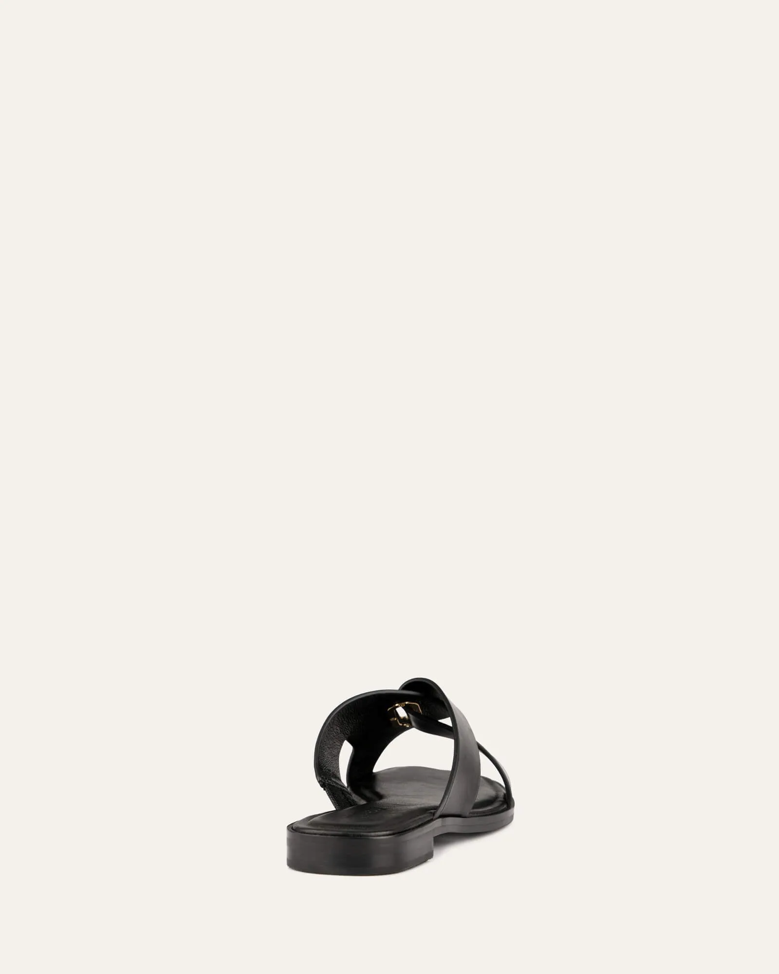 PIPER FLAT SLIDES CUIR NOIR