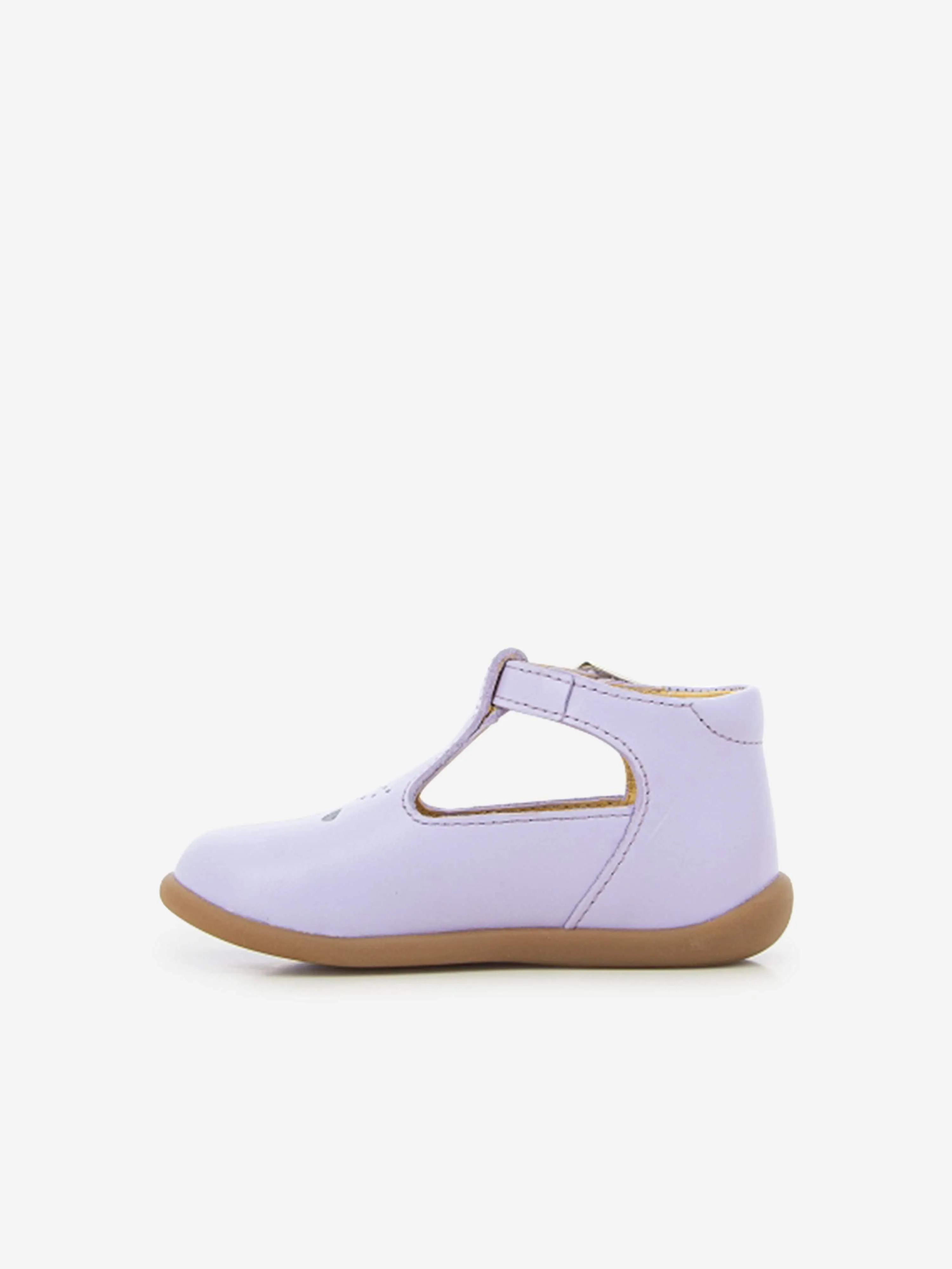 Chaussures Salome Debout en Cuir pour Fille Pom D'Api en Violet