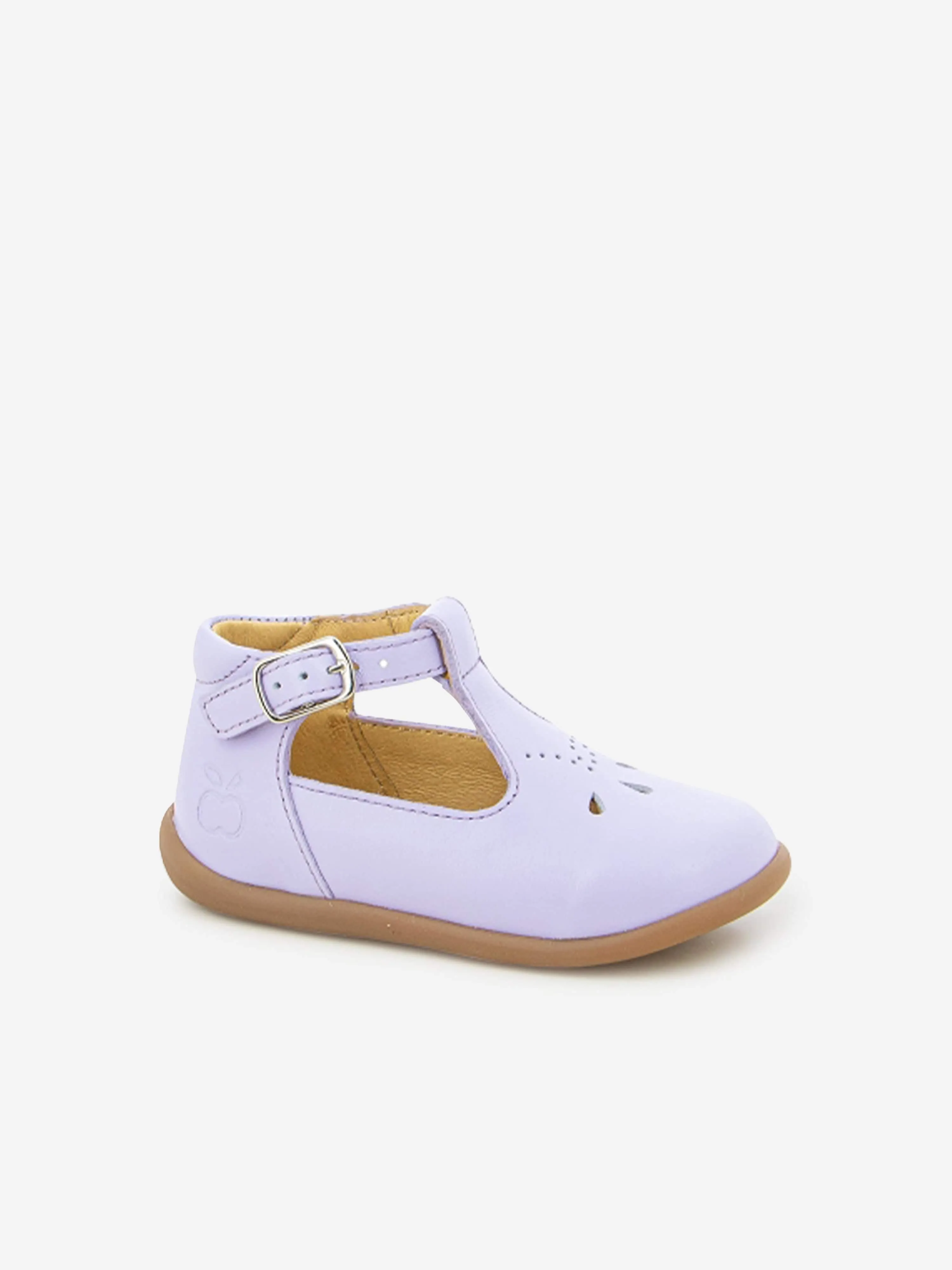 Chaussures Salome Debout en Cuir pour Fille Pom D'Api en Violet