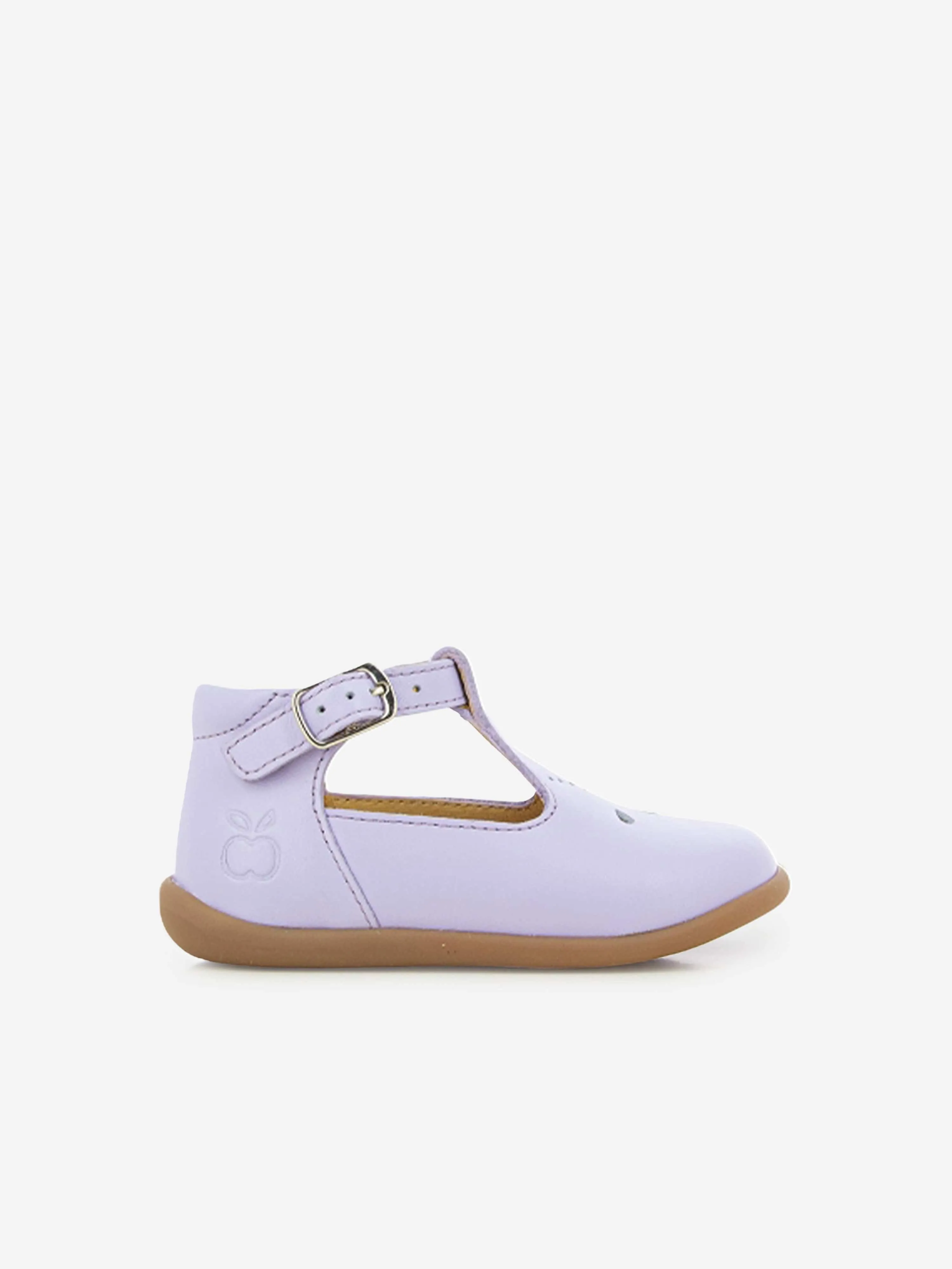 Chaussures Salome Debout en Cuir pour Fille Pom D'Api en Violet